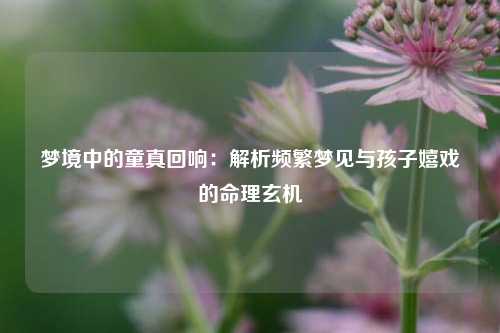 梦境中的童真回响：解析频繁梦见与孩子嬉戏的命理玄机