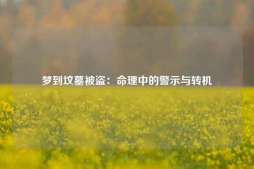梦到坟墓被盗:命理中的警示与转机